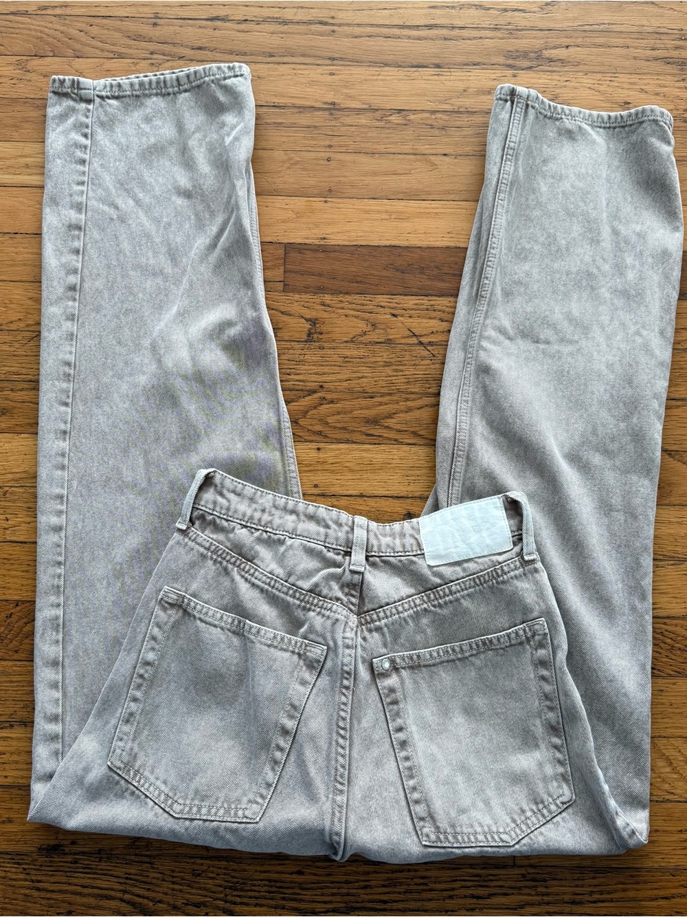 Super washed brown high-waisted wide-leg jeans - Picture 2 of 6